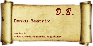 Danku Beatrix névjegykártya